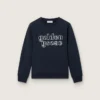 Sweat-shirt Journey pour garçon en mélange de coton bleu avec logo contrasté