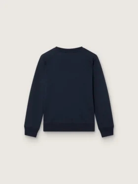 Sweat-shirt Journey pour garçon en mélange de coton bleu avec logo contrasté