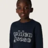 Sweat-shirt Journey pour garçon en mélange de coton bleu avec logo contrasté