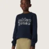 Sweat-shirt Journey pour garçon en mélange de coton bleu avec logo contrasté