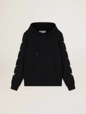 Sweat-shirt noir de la Star Collection avec des étoiles blanches contrastantes