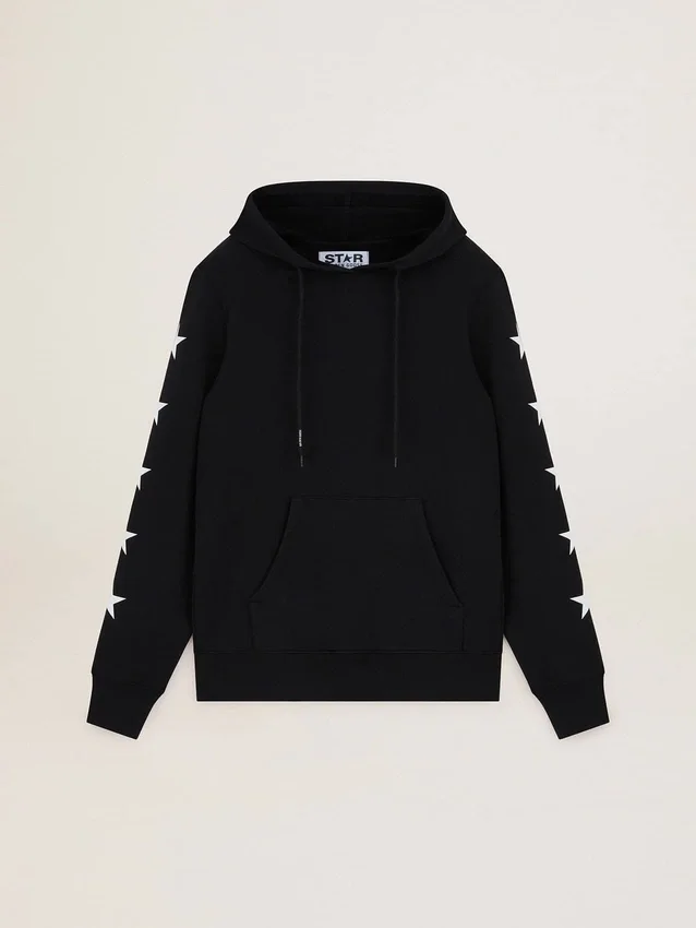 Sweat-shirt noir de la Star Collection avec des étoiles blanches contrastantes
