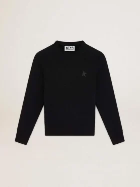 Sweat-shirt noir de la Star Collection avec une étoile ton sur ton sur le devant