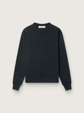 Sweat-shirt noir délavé avec logo inversé dans le dos - Collection Jersey Capsule