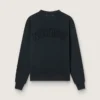 Sweat-shirt noir délavé avec logo inversé dans le dos - Collection Jersey Capsule