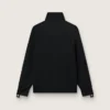 Sweat-shirt noir à fermeture éclair pour homme avec des étoiles blanches