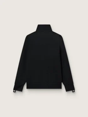 Sweat-shirt noir à fermeture éclair pour homme avec des étoiles blanches