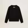Sweat-shirt noir pour garçon avec une grande étoile blanche sur le devant