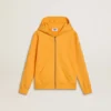 Sweat-shirt orange pour garçons avec fermeture à glissière