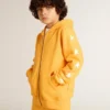 Sweat-shirt orange pour garçons avec fermeture à glissière