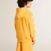 Sweat-shirt orange pour garçons avec fermeture à glissière