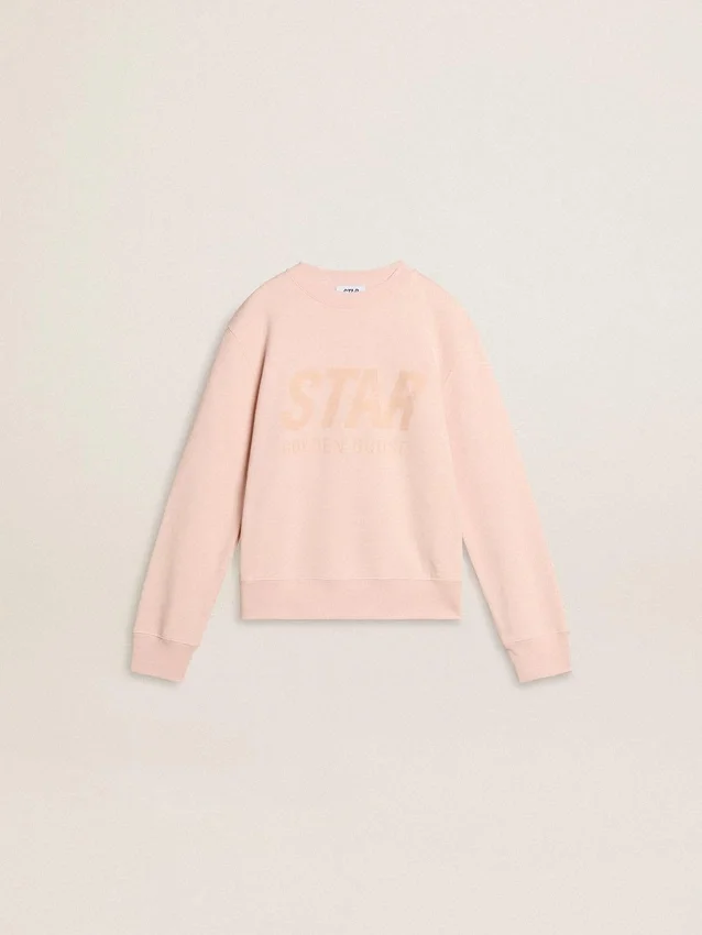 Sweat-shirt rose pour filles avec inscription rose sur le devant