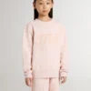 Sweat-shirt rose pour filles avec inscription rose sur le devant
