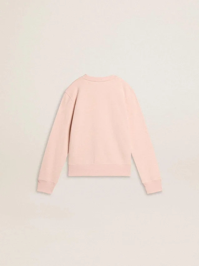 Sweat-shirt rose pour filles avec inscription rose sur le devant