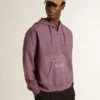 Sweat-shirt unisexe en coton mauve avec imprimé sur le devant