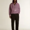 Sweat-shirt unisexe en coton mauve avec imprimé sur le devant
