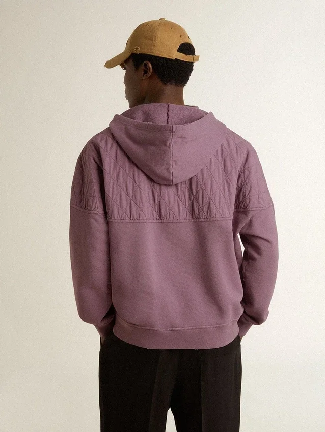 Sweat-shirt unisexe en coton mauve avec imprimé sur le devant