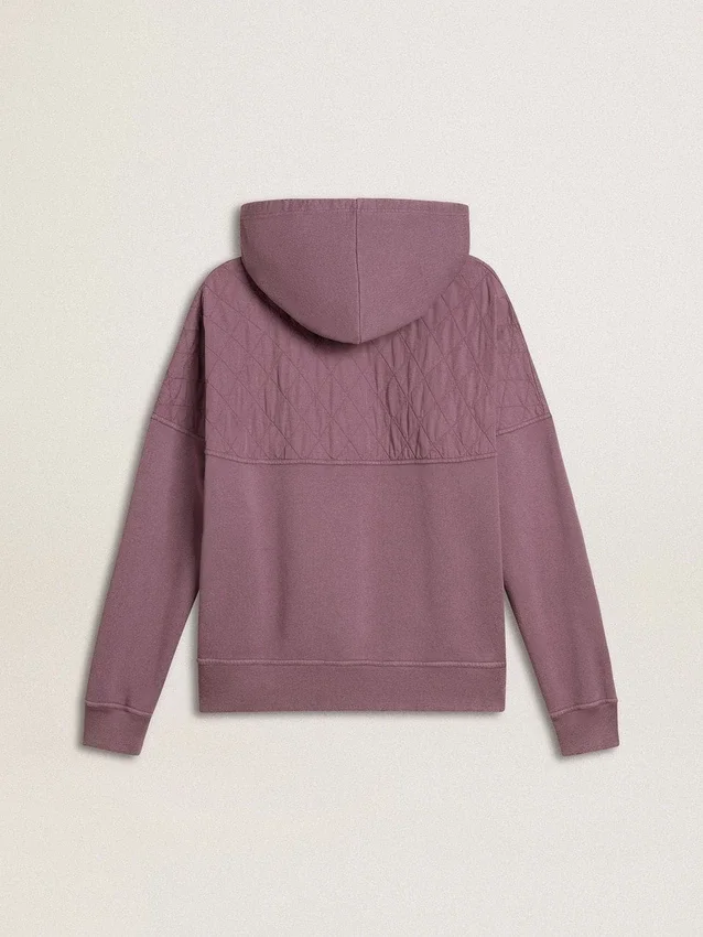 Sweat-shirt unisexe en coton mauve avec imprimé sur le devant
