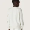 Sweat-shirt unisexe Journey en mélange de coton blanc avec imprimé griffonné