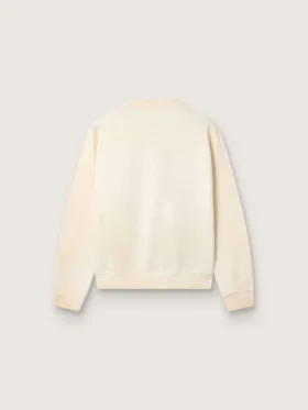 Sweat-shirt unisexe Star en coton, blanc vintage, avec écussons brodés VCE