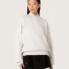 Sweat-shirt unisexe Star en coton gris avec broderies et cristaux