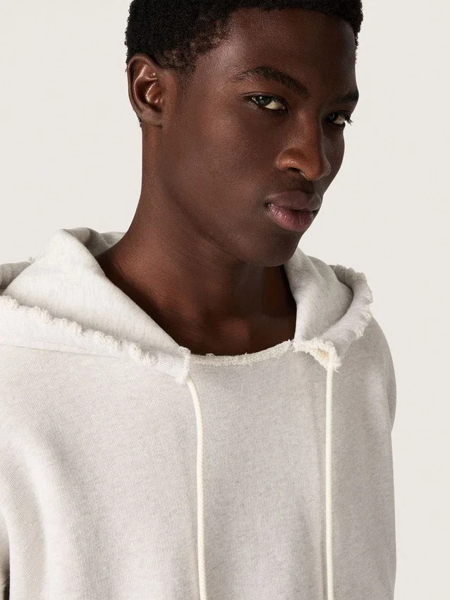 Sweat-shirt unisexe Star en coton gris chiné