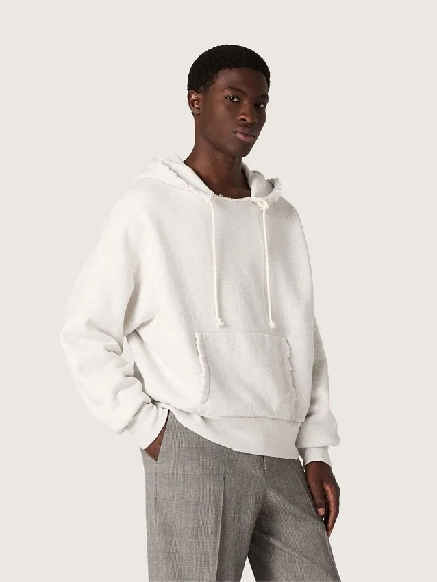 Sweat-shirt unisexe Star en coton gris chiné