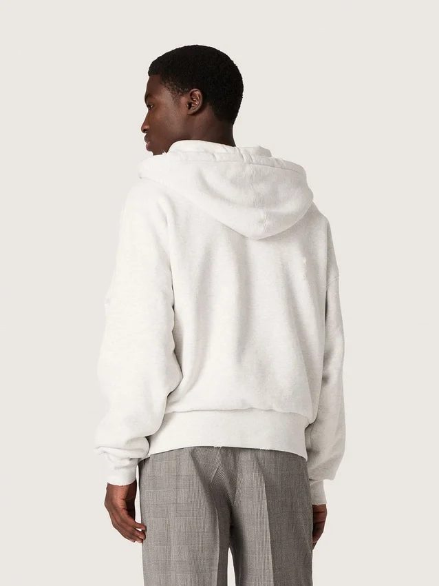 Sweat-shirt unisexe Star en coton gris chiné