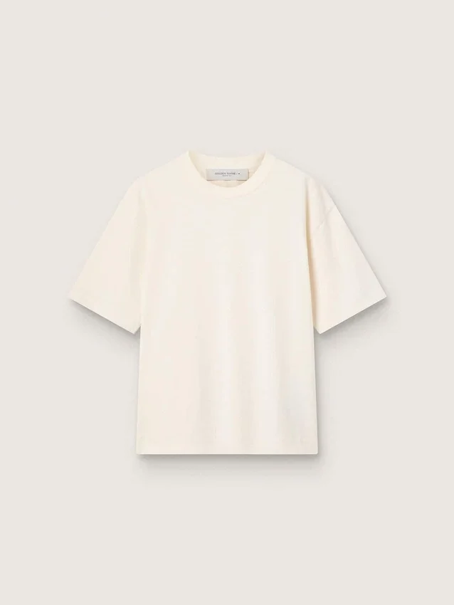 T-shirt blanc vieilli avec logo inversé dans le dos - Jersey Capsule