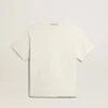 T-shirt blanc vieilli avec logo inversé dans le dos - Jersey Capsule