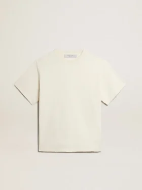T-shirt blanc vieilli avec logo inversé dans le dos - Jersey Capsule