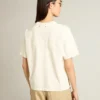 T-shirt blanc vieilli avec logo inversé dans le dos - Jersey Capsule