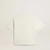 T-shirt blanc vieilli avec logo inversé dans le dos - Jersey Capsule