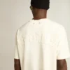 T-shirt blanc vieilli avec logo inversé dans le dos - Jersey Capsule