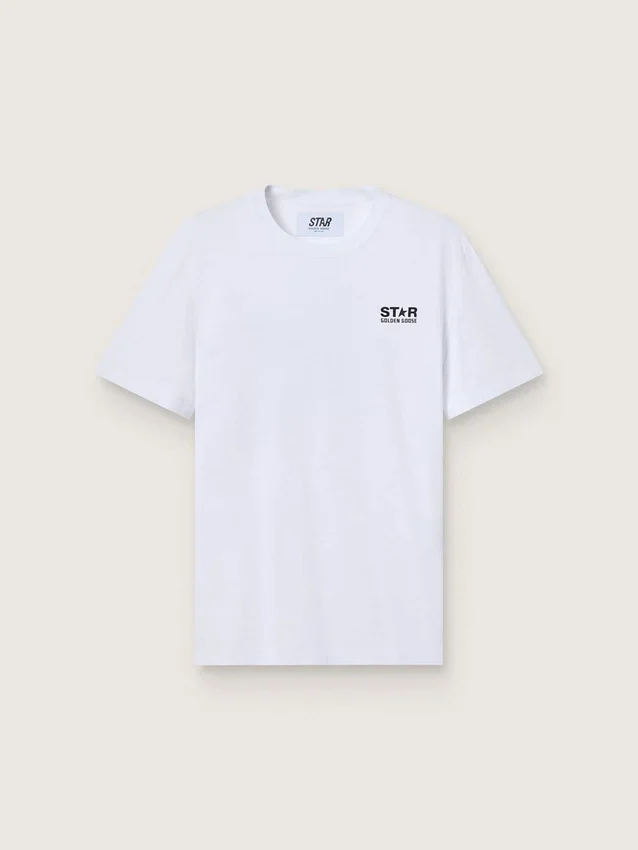 T-shirt de la collection Star Collection avec logo et étoile noirs contrastés