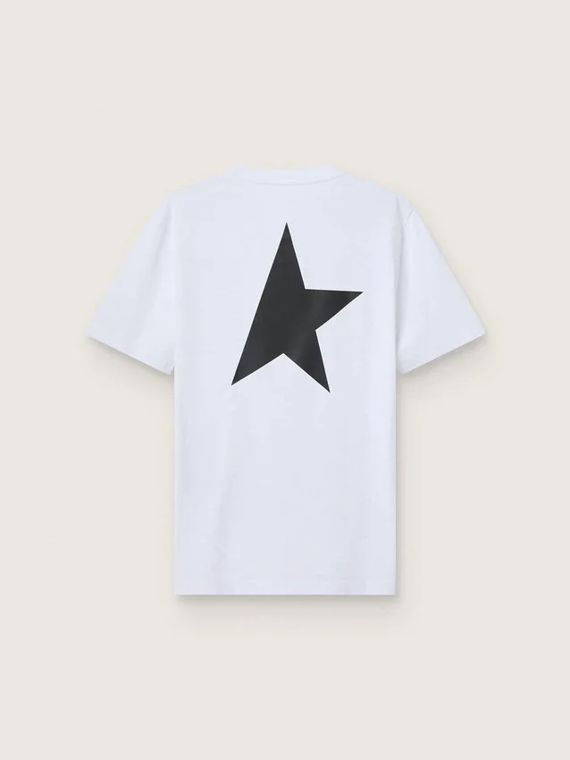 T-shirt de la collection Star Collection avec logo et étoile noirs contrastés