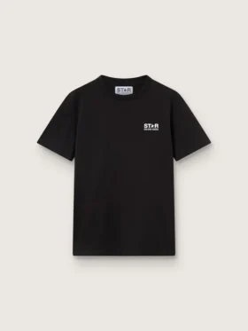 T-shirt de la Star Collection avec logo et étoile blancs contrastés