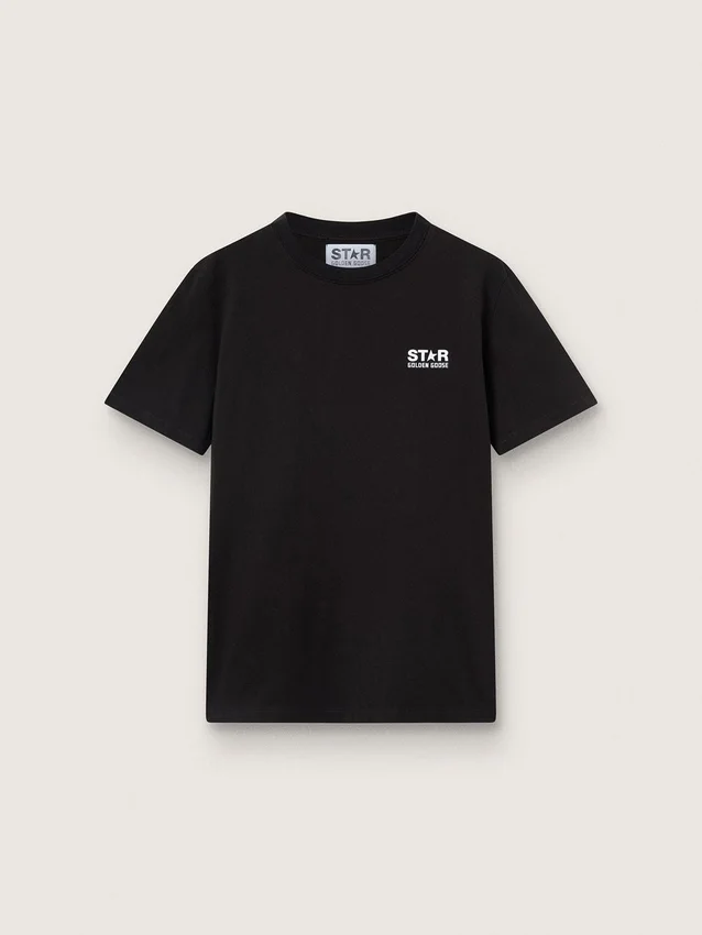 T-shirt de la Star Collection avec logo et étoile blancs contrastés