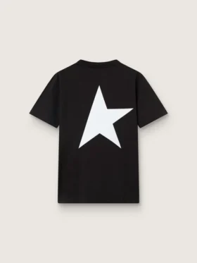 T-shirt de la Star Collection avec logo et étoile blancs contrastés