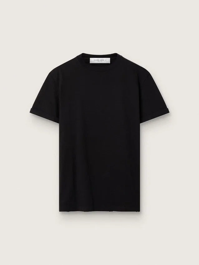 Chemise pour femme à la coupe classique et effet vieilli, noir