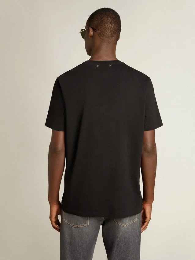 T-shirt délavé de la Golden Collection en noir vintage