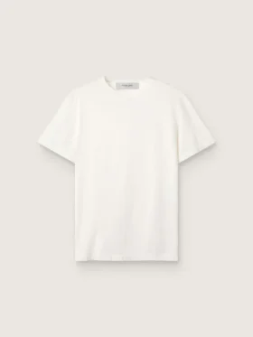 T-shirt femme à la coupe classique et effet vieilli, de couleur blanche