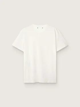 T-shirt femme à la coupe classique et effet vieilli, de couleur blanche