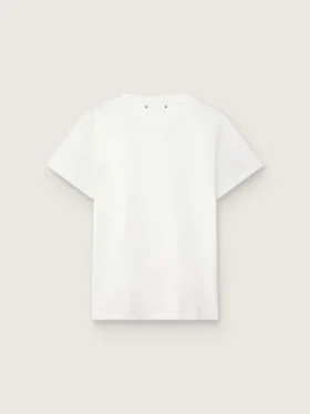 T-shirt femme slim-fit effet vieilli, blanc
