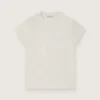 T-shirt Journey pour fille en jersey de coton blanc avec clous argentés