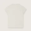 T-shirt Journey pour fille en jersey de coton blanc avec clous argentés