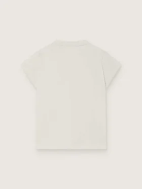 T-shirt Journey pour fille en jersey de coton blanc avec clous argentés