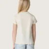 T-shirt Journey pour fille en jersey de coton blanc avec clous argentés