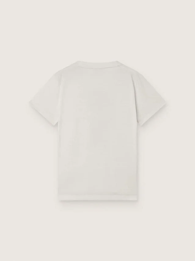 T-shirt Journey pour garçon en jersey de coton blanc avec imprimé numérique de la mascotte