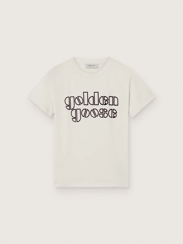 T-shirt Journey pour garçon en jersey de coton blanc avec logo